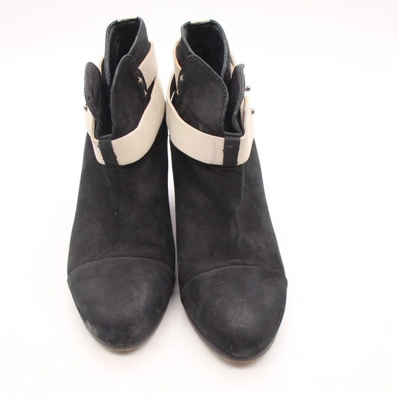 Rag & Bone Harrow Ankle Boots Booties Shoes Women's 38 Black Suede Zip Up - Picture 2 of 4